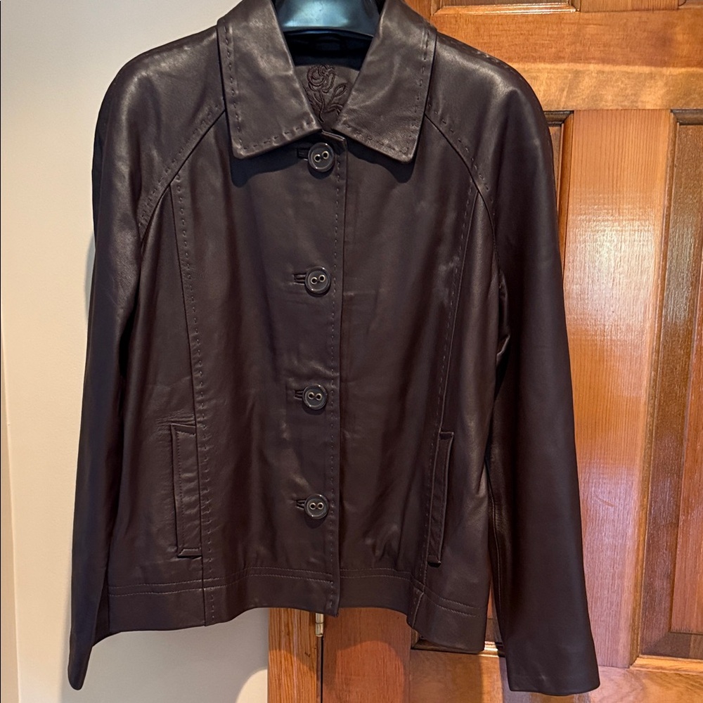 Provence d’amour Women's Brown Leather Jacket